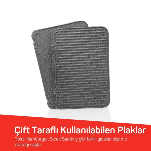 AR2094 Arzum Tostçu Delux Izgara ve Tost Makinesi, Sorgül Buğdayı - 3