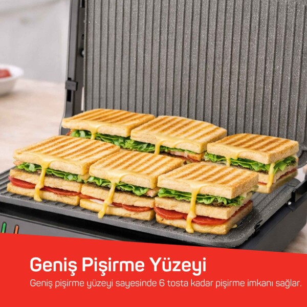 AR2094 Arzum Tostçu Delux Izgara ve Tost Makinesi, Sorgül Buğdayı - 5