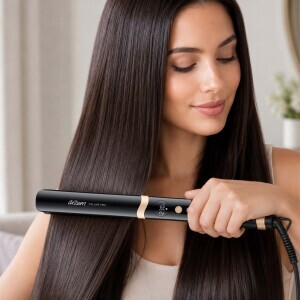 Arzum AR5184 Volume Pro İnce Plakalı Saç Düzleştirici, Keratin ve Argan Yağlı Plaka, İyon Teknolojisi, Siyah (1)