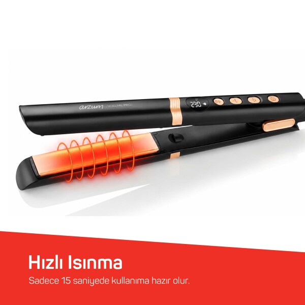 AR5184 Volume Pro İnce Plakalı Saç Düzleştirici, Keratin ve Argan Yağlı Plaka, İyon Teknolojisi, Siyah - 8