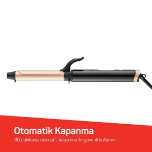 Arzum AR5186 Volume Pro Saç Maşası, Keratin ve Argan Yağlı Plaka, 25 mm maşa çapı, Siyah - 6