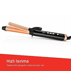 Arzum AR5186 Volume Pro Saç Maşası, Keratin ve Argan Yağlı Plaka, 25 mm maşa çapı, Siyah - 7